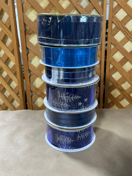 B- Blue Tone Ribbon Lot, 6 rolls