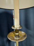 Stiffel Style Brass & Wooden Barley Twist Dual Switch Vintage Floor Lamp (WORKS)