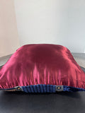 Navy & Burgundy Bohemian Patchwork Throw Pillow