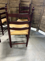 Rush Seat Ladder Back Chairs, set of 4