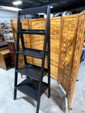 Black Folding Ladder Style Shelf