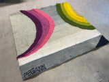 Handmade Tufted Rug, "PEGANN", 60"x60"