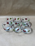Roly Poly Low Ball Leaf Drinking Glasses