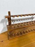Wooden Two Tier Pipe Rack Holder - Holds 24 Pipes