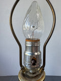 Borghese Gilded Resin Column Candlestick Lamp (WORKS)