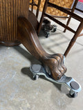 Round Claw Foot Dining Table with (5) Chairs ***HEAVY ITEM*** READ DESCRIPTION ON PICK UP POLICY***