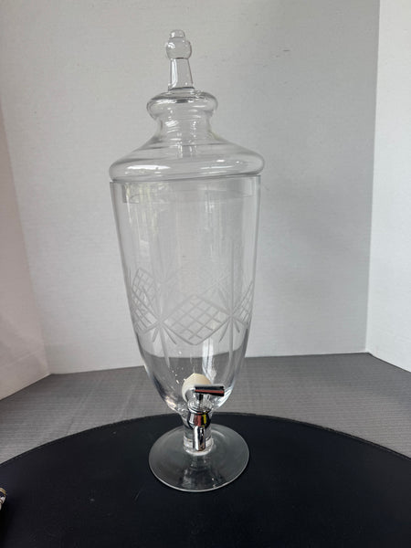 Shannon by Godinger Dublin Cut Glass Beverage Dispenser