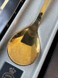 1990 Georg Jensen Denmark Gold Plated Harebell Spoon in Box
