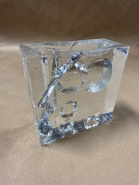 Pukeberg Sweden Clear Art Glass Bud Stem Vase Uno Westerburg READ DESCRIPTION