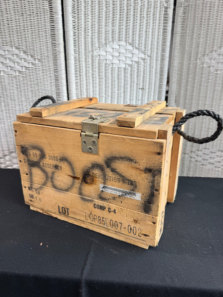 (B) Vintage Military Demolition Materials Wooden Crate
