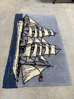Sailing Ship Hook Rug