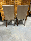 Richter Furniture Manufacturing Pair of Parson's Dining Chairs, with Micro Fiber Type Fabric