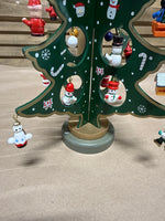 Wooden Christmas Tree With 24 Ornaments
