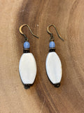 White/Periwinkle Earrings