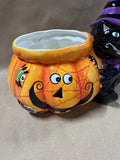 Halloween Cat And Pumpkin Candy Bowl