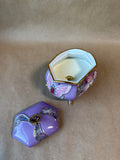 Ardleigh Elliott Purple Porcelain Musical Box “Lena Lue’s Wings Of Love” WORKS