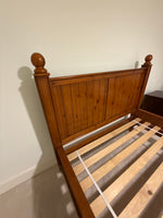 (B) Pottery Barn Kids Double Bed with Rails and Slats