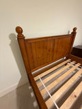 (B) Pottery Barn Kids Double Bed with Rails and Slats