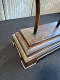 Large Hammered Metal Tole Painted Tray on Stand