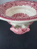 (A) Mason’s England Vista Pink China Footed Pekin Salad Bowl