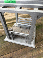 Metallic Silver Tone Bird Feeder