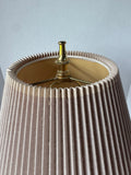 Stiffel Brass Table Lamp with Pleated Shade (WORKS)