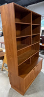 Sejling Skabe Danish Mid Century Modern Two Piece Console with Hutch ***HEAVY ITEM***