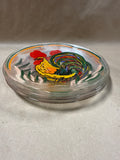Set Of 4 Hand Painted Rooster Plates