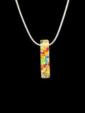 Dichroic Glass Pendant on Rubber Cord
