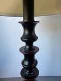 Black Metal Candlestick Style Table Lamp (WORKS)