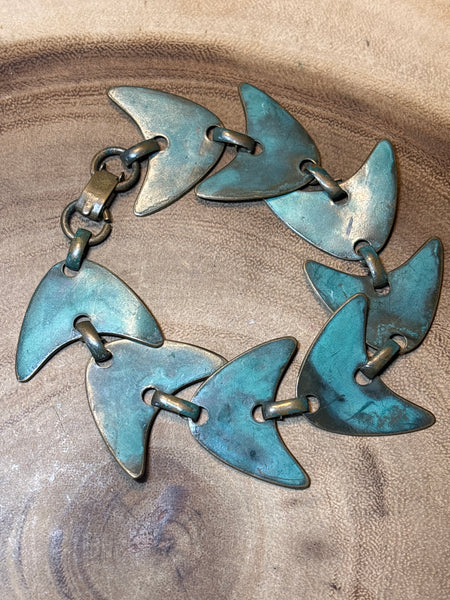 Verdigris Fishtail Bracelet