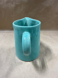 Teal Unmarked Pottery Pitcher