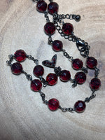 Ruby Red Beaded Choker