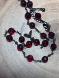 Ruby Red Beaded Choker