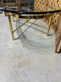 Brass/Glass Oval Coffee Table