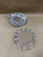 Set Of 6 Glass Desert Plates