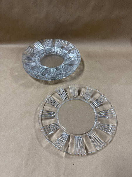 Set Of 6 Glass Desert Plates