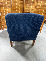 Ethan Allen Blue Upholstered Chair with Arm Covers