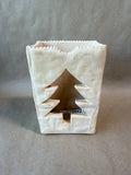 Paper Bag Style Christmas Tree Candle Holder