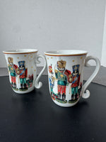 (A) Pair of Williams & Sonoma Nutcrackers Night Before Christmas Coffee Mugs