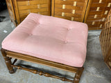 Ottoman/Bench with Pink Cushion
