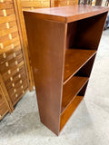 Particle Board Dark Wood Tone Bookcase,2 available, PRICED INDIVIDUALLY, $50 each