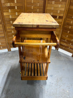 Wooden Kitchen Cart on Casters