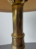 Stiffel Brass Table Lamp with Pleated Shade (WORKS)
