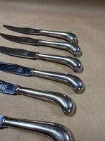 Set Of 6 Stainless Cutlass Leppington Sheffield England Steak Knives