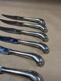 Set Of 6 Stainless Cutlass Leppington Sheffield England Steak Knives