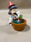 Lenox Peanuts Lucy's Halloween Surprise Bobbing for Apples Snoopy With Box