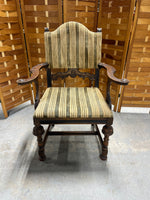 Antique Arm Chair with Carved Accents