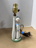 Porcelain Sailor Boy Lamp — Made In Germany — WORKS