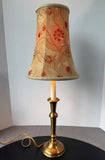 Virginia Metalcrafters Solid Brushed Brass Candlestick Lamp (WORKS)